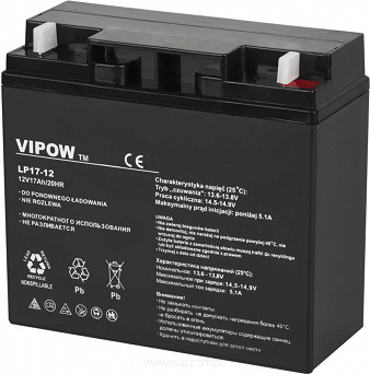 Akumulator elektrolitowy żelowy 12V / 17,0Ah Vipow