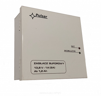 Zasilacz buforowy Pulsar 13,8V 1A (2A) do akumulatora 1,2Ah -powystawowy