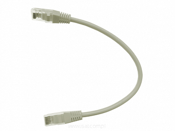 Patchcord przewód kabel UTP kat. 5e 0,25m szary wtyk - wtyk