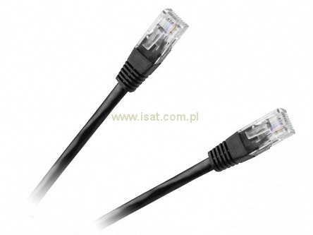 Patchcord przewód kabel UTP kat. 6e 1,5m czarny wtyk - wtyk RJ45