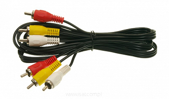 Przewód kabel 3xRCA - 3xRCA (Cinch) 2,0m wtyk - wtyk