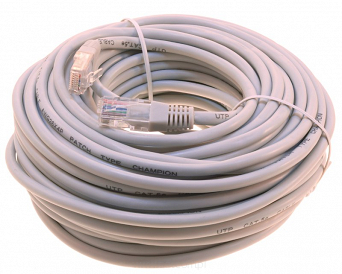 Patchcord przewód kabel UTP kat. 5e 20m szary wtyk - wtyk