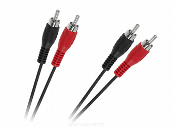Przewód kabel audio 2xRCA (Cinch) wtyk - wtyk długość 1,2m