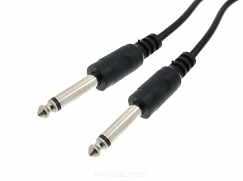 Przewód kabel AUX audio wtyki Jack 6,3mm mono proste 1m