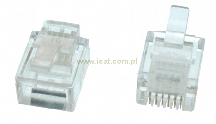 Wtyk modularny telefoniczny RJ12 6p6c 1szt