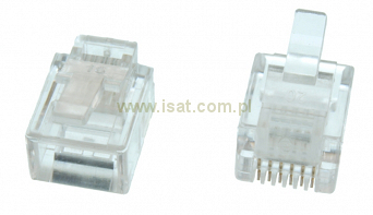 Wtyk modularny telefoniczny RJ12 6p6c 1szt