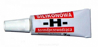 Pasta termoprzewodząca silikonowa H tubka 7g AG Termopasty