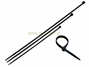 Zestaw opasek zaciskowych 20,30,35cm 60szt. czarne