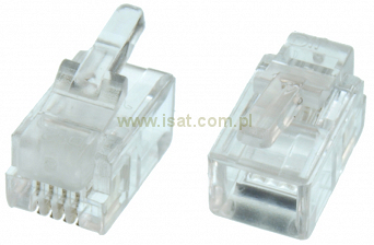 Wtyk modularny telefoniczny RJ10  4p4c  100szt.