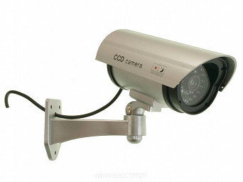Atrapa kamery CCTV tubowa na baterie dioda IR