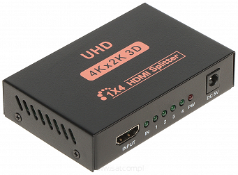 Rozdzielacz sygnału HDMI spilter 1xIN 4xOUT 4K UHD SP-1/4-V1