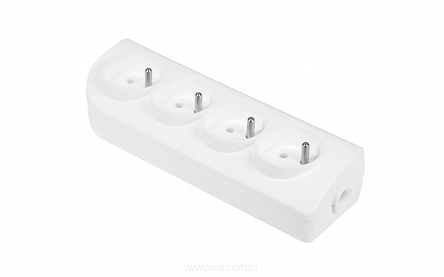 listwa elektryczna montażowa 4 gniazda z uziomem GN-40