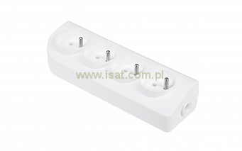 listwa elektryczna montażowa 4 gniazda z uziomem GN-40