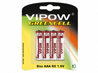 Bateria R03 VIPOW blister 4szt. Greencell