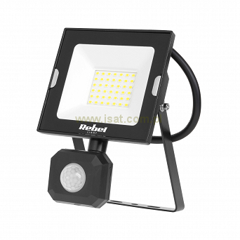 Reflektor LED 30W z sensorem ruchu i zmierzchu, 4000K, zasilanie halopaka 230V