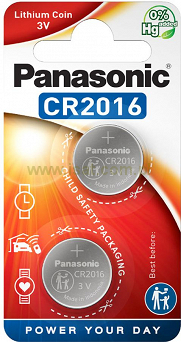 Bateria CR2016 Panasonic 3V litowa guzikowa 2szt