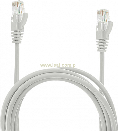 Patchcord przewód kabel UTP kat. 6e 2,0m biały wtyk - wtyk RJ45