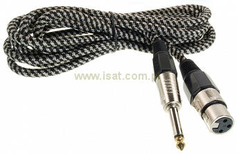 Kabel mikrofonowy gniazdo CANON-wtyk JACK 6.3mm 3m