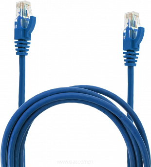 Patchcord przewód kabel UTP kat. 6e 20m niebieski wtyk - wtyk  RJ45 Gigabit