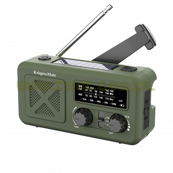 Radio solarne, przenośne radio awaryjne SOS, powerbank 2000mAh, latarka, dynamo