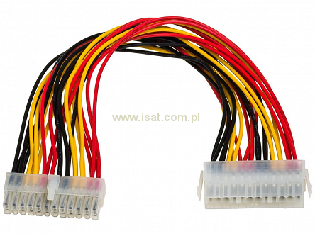 Przedłużacz zasilania płyty głównej P1 24-pin 30cm wtyk-gniazdo