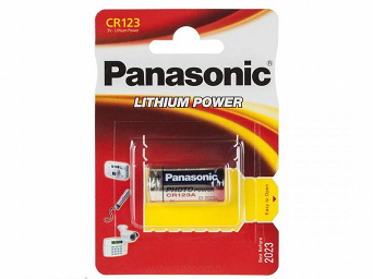 Bateria Panasonic CR123 CR123A CR17345 do czujek PIR 1szt