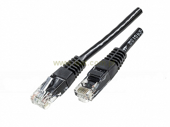 Patchcord przewód kabel UTP kat. 6e 10m czarny wtyk - wtyk