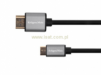 Kabel wtyk HDMI - wtyk HDMI mini 1,8m Kruger&Matz Basic