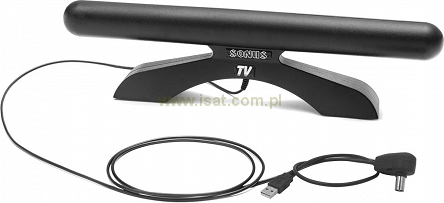 Antena telewizyjna DVB-T2 Sonus wewnętrzna aktywna USB