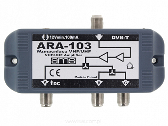 Rozdzielacz antenowy ARA-103 aktywny 14dB szerokopasmowy