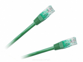 Patchcord przewód kabel UTP kat. 6e 0,5m zielony wtyk - wtyk RJ45