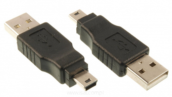 Przejście adapter USB wtyk A - wtyk mini-B