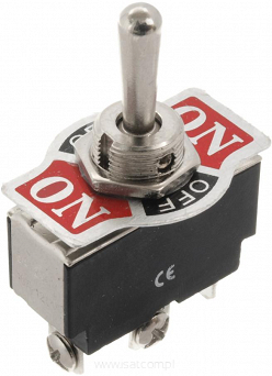 Przełącznik ON-OFF-ON monostabilny 3 pin 230V KN3(B)-123 dźwigniowy