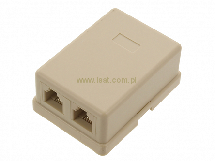 Puszka telefoniczna 2x 6p4c RJ11 NT