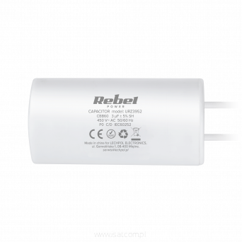 kondensator silnikowy 3,00uF/450V z przewodami