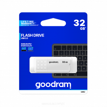 Pendrive Goodram USB 2.0 32GB biały UME2 Flash Drive  pamięć zewnętrzna
