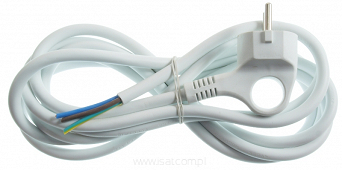 kabel+wtyk/UZ-3,0m/biały