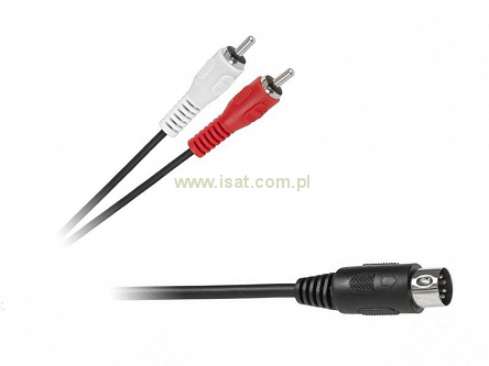 Przewód audio 2x wtyki RCA na wtyk DIN 5/A, długość 1,2m