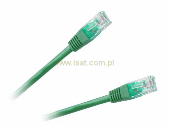 Patchcord przewód kabel UTP kat. 6e 1,5m zielony wtyk - wtyk RJ45