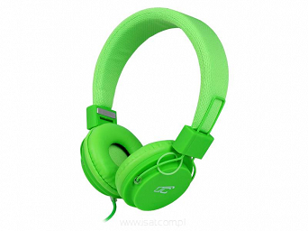 Słuchawki LTC nauszne przewodowe zielone LTC77