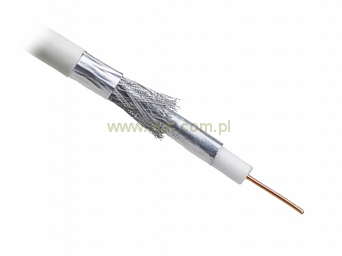 Przewód koncentryczny Conotech NS100TRI 1mb żyła 1,00mm Cu Trishield oplot AL 80%