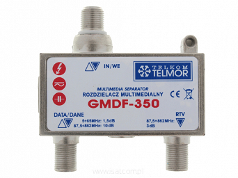Rozdzielacz Telmor GMDF-350 RTV-Data, 5-1000 MHz, podwójna izloacja