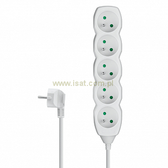 Przedłużacz elektryczny 5xGN+UZ-1,5m/biały