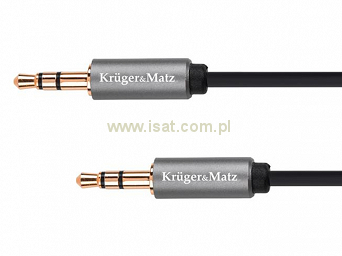 Przewód kabel audio AUX Jack stereo 3,5mm wtyk - wtyk 3m Kruger&Matz