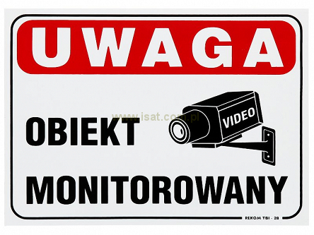Tablica informacyjna T25x17 awers zewnętrzna samoprzylepna