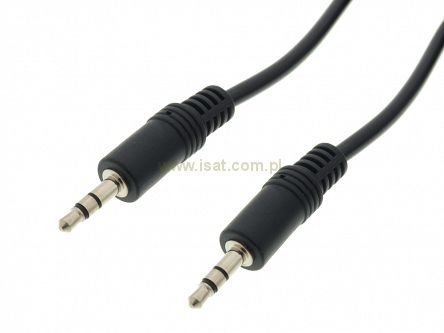 Przewód AUX audio wtyki Jack stereo 3,5mm proste MJS 0,6m