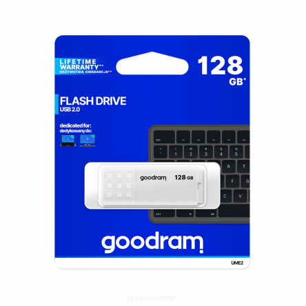 Pendrive Goodram USB 2.0 128GB biały UME2 Flash Drive  pamięć zewnętrzna