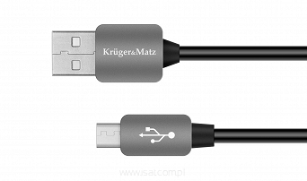 Kabel USB wtyk - wtyk micro USB 20cm Kruger&Matz