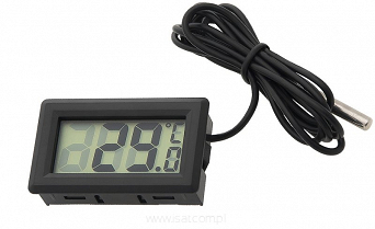 termometr LCD panelowy czarny v1