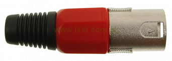 Wtyk mikrofonowy Canon XLR czerwony (męski)